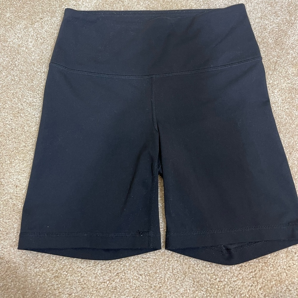 Yogalicious Lux  7 Inch High Rise Biker Shorts Black